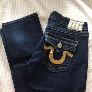 True Religion Brand Jeans Dark Wash Straight Leg